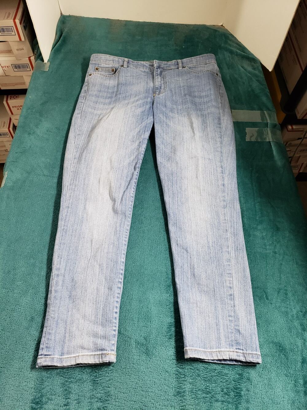 Lauren Ralph Lauren Jeans Size 8 Womens Blue Pants Mid Rise Premier Cropped